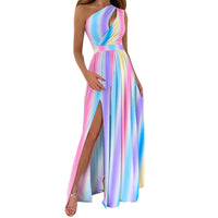 Funki Buys | Dresses | Women's One Shoulder Long Party Cocktail Dress