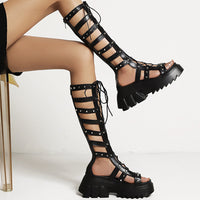 Funki Buys | Shoes | Women's Platform Metal Open Toe Gladiator Sandals