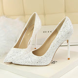 Funki Buys | Shoes | Women's High Heels Glitter Pumps | Wedding Bridal