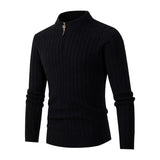 Funki Buys | Sweaters | Men's Mock Neck Knitted Sweater |Thick Slim