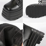 Funki Buys | Boots | Women's Punk Retro Boots | Chain Zipper Platforms