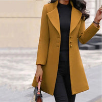 Funki Buys | Jackets | Women's Slim Wool Blend Jackets | Fashion Coat