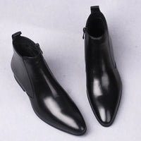 Funki Buys | Boots | Men's Genuine Leather Formal Chelsea Boots