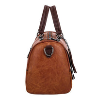 Funki Buys | Bags | Handbags | Women's Tassel Decor Boston Handbag