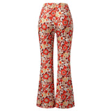 Funki Buys | Pants | Women's Funky Floral Boho Flared Trousers