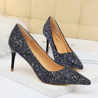 Funki Buys | Shoes | Women's High Heel Glitter Prom Pumps