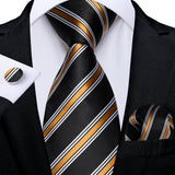Funki Buys | Neckties | Men's Premium Fashion Silk 3Pcs Tie Set