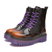 Funki Buys | Boots | Women's Men's Leather Lace-Up Ankle Boots