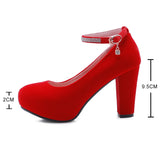 Funki Buys | Shoes | Women's Velvet Flock Platform Shoes | Party Pumps