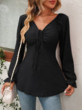 Funki Buys | Shirts | Women's Fashion A Line Drawstring Blouse