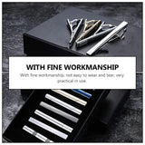 Men's 8 Pcs Fashionable Metal Tie Clip Set - Silver/Gold - 8 Pcs Tie Clip Set - Medium - Copper - image 4