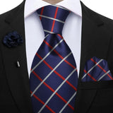 Funki Buys | Neckties | Mens 3Pcs Tie Set Tie Hanky Corsage