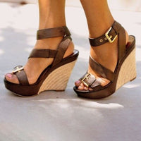 Funki Buys | Shoes | Women's Summer Fashion Peep Toe Wedge Sandals