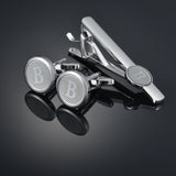 Funki Buys | Cufflinks | Men's Letter A-Z Cufflinks Tie Clip Set