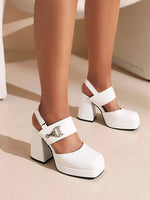 Funki Buys | Shoes | Women's Shiny Buckle Platform Mary Janes | Heels