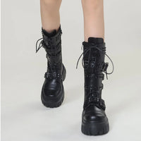 Funki Buys | Boots | Women's Punk Gothic Rivit Platform Boots