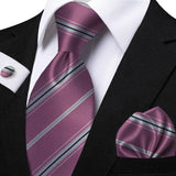 Funki Buys | Neckties | Men's Classic Striped Jacquard Tie Set