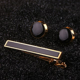 Funki Buys | Cufflinks | Men's Tie Clip Cufflink Set For Groom Tuxedo