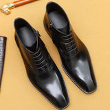 Funki Buys | Boots | Men's Pointed Toe Genuine Leather Formal Boots