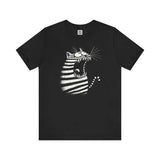 Funki Buys | Shirts | Unisex Growling Cat Printed T-Shirt