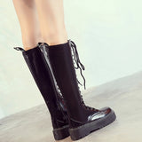 Funki Buys | Boots | Women's Men's Knee High Lace Up Boots