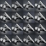 Funki Buys | Cufflinks | Men's Letter A-Z Cufflinks Tie Clip Set