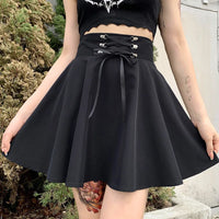 Funki Buys | Skirts | Women's Gothic Punk Retro Skirt | Pleated Mini