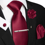 Funki Buys | Neckties | Men's Luxury 5 Pcs Ridged Silk Tie Set