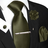 Funki Buys | Neckties | Men's Luxury 5 Pcs Ridged Silk Tie Set