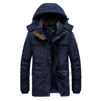Funki Buys | Jackets | Men's Winter Fleece Hooded Windbreaker Parka