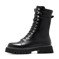 Funki Buys | Boots | Men's Cargo Boots | Platform High Top Biker Boots