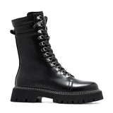 Funki Buys | Boots | Men's Goth Lace Up Mid-Calf Combat Boots