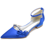 Funki Buys | Shoes | Women's Satin Rhinestones Wedding Flats