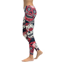 Funki Buys | Pants | Women's Yoga Pants | Skull Print Fitness Leggings