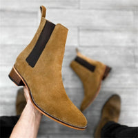 Funki Buys | Boots | Men's Genuine Leather Chelsea Boots | Suede