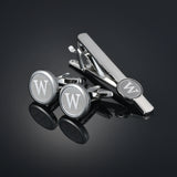 Funki Buys | Cufflinks | Men's Letter A-Z Cufflinks Tie Clip Set