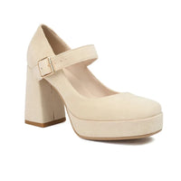 Funki Buys | Shoes | Women's Faux Suede Mary Jane Platforms