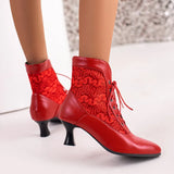 Funki Buys | Boots | Women's Kitten Heel Victorian Granny Boot