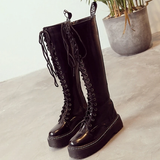 Funki Buys | Boots | Women's Men's Knee High Lace Up Boots