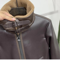 Funki Buys | Jackets | Men's Faux Leather Fleece Winter Motorcycle Jacket