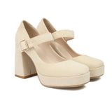 Funki Buys | Shoes | Women's Faux Suede Mary Jane Platforms