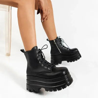 Funki Buys | Boots | Women's Punk Retro Boots | Chain Zipper Platforms