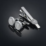 Funki Buys | Cufflinks | Men's Letter A-Z Cufflinks Tie Clip Set