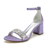Funki Buys | Shoes | Women's Block Heel Rhinestone Wedding Shoes
