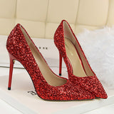 Funki Buys | Shoes | Women's High Heel Glitter Prom Pumps