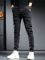 Funki Buys | Pants | Men's Slim Fit Cargo Jeans | Streetwear Pants