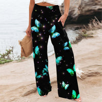 Funki Buys | Pants | Women's Boho Wide Leg Long Pants | High Waist