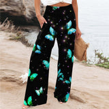 Funki Buys | Pants | Women's Boho Wide Leg Long Pants | High Waist