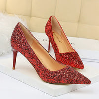 Funki Buys | Shoes | Women's High Heels Glitter Pumps | Wedding Bridal