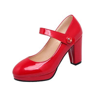 Funki Buys | Shoes | Women's Patent Leather Platform Mary Janes | Block